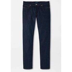 Peter Millar Vintage Wash Tailored Fit Five-Pocket Denim Jeans Dark Indigo 36x30